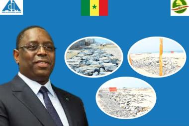 Inauguration de la digue de protection de la langue de Barbarie (St-Louis) Par S.E MACKY SALL